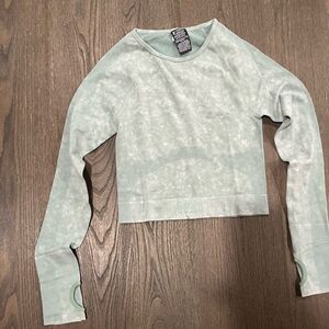 NWOT Victoria’s Secret Pink Seamless Compression Shirt Green Long Sleeve Size S